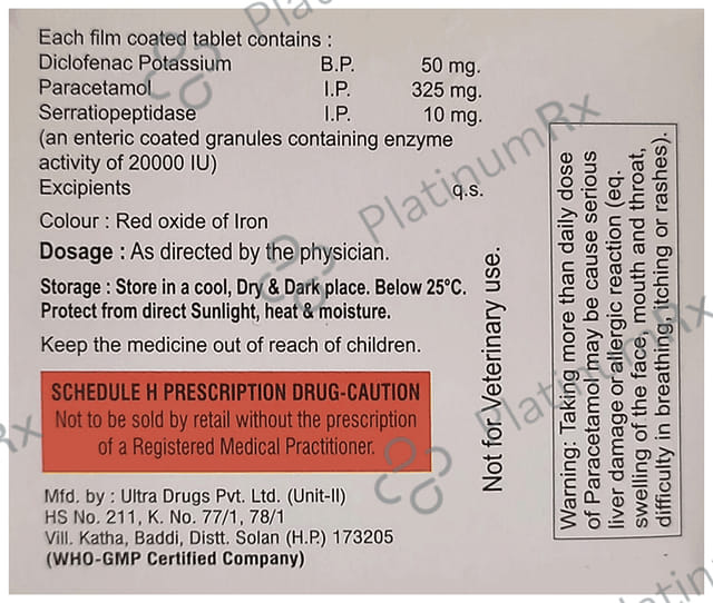 Bergamol D 50/325/10mg Tablet 10s
