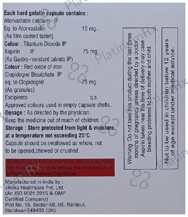 Atodam Gold 10/75/75mg Capsule 10s