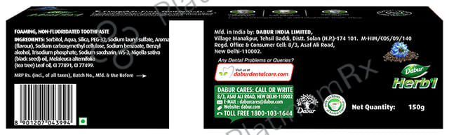 Dabur Complete Care Black Seed Herbal Toothpaste
