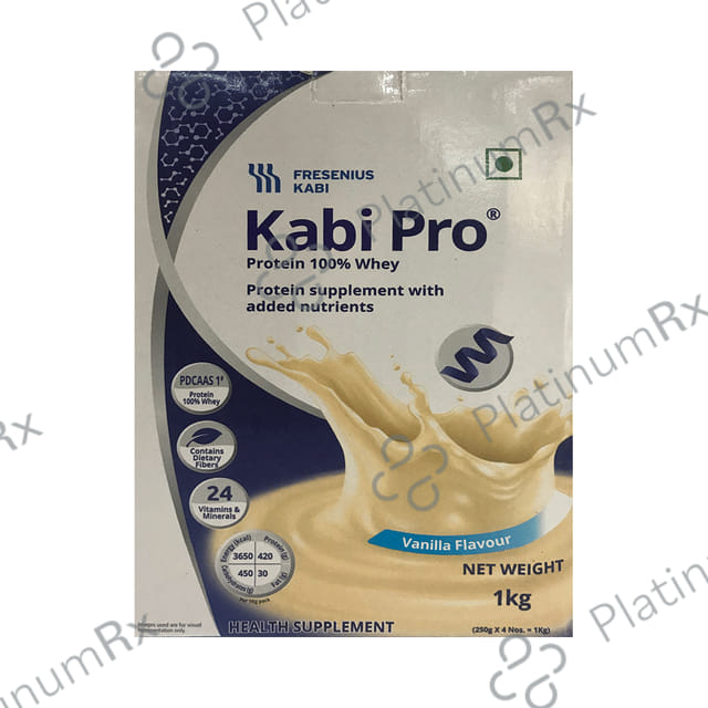 Kabipro 100% Whey Protein with Added Nutrients for Immune Support - Flavour Powder Vanilla 1 kg