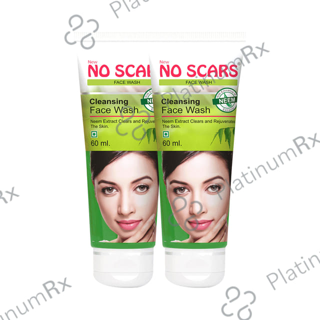 NO Scars Cleansing Face Wash with Eminence of Neem Extract 2 Tubes