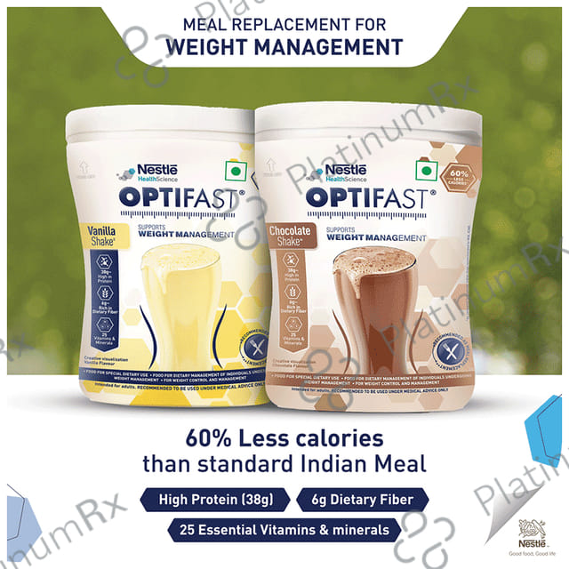 Nestle Optifast with Protein, Fibre, Vitamins & Minerals for Weight Management - Flavour Vanilla