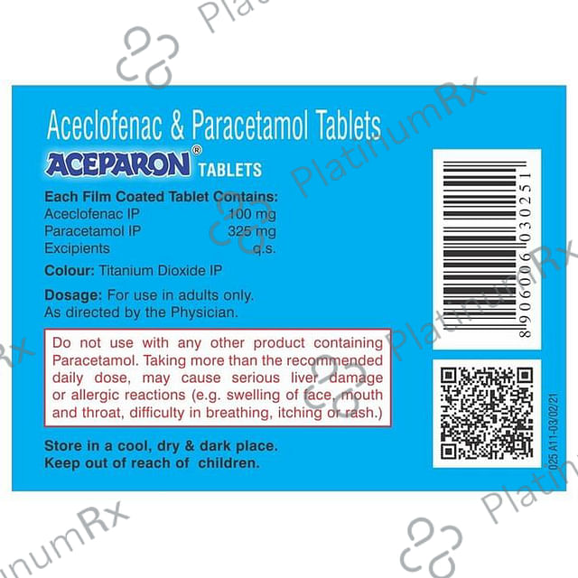 Aceparon 100mg/325mg Tablet