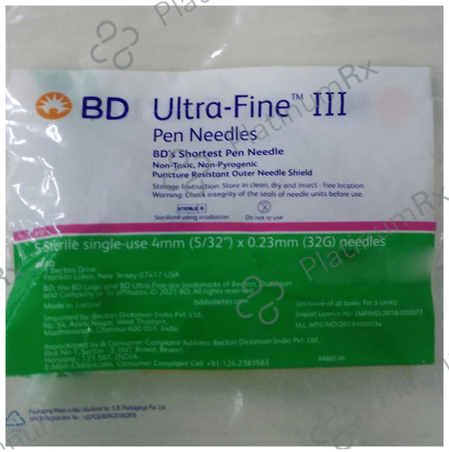 BD Ultra Fine 3 Nano Pen Needle 5s