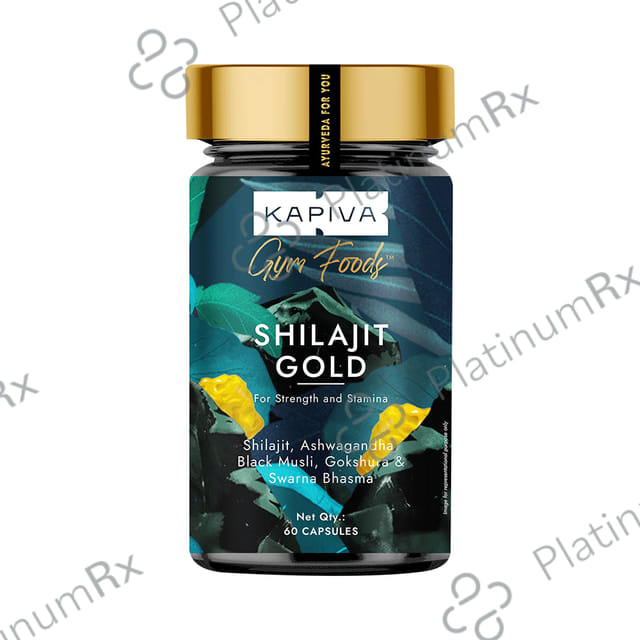 Kapiva Shilajit Golds Contains 24 Carat Gold Boosts Stamina In 4 Weeks Capsule