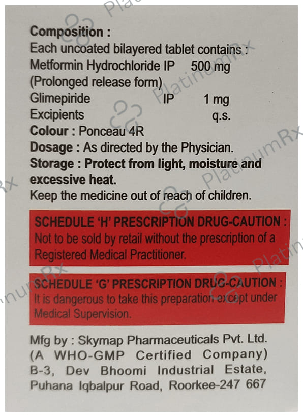 Glimpro M1/500mg SR Tablet 10s