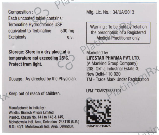 Terbinaforce 500mg Tablet 7s