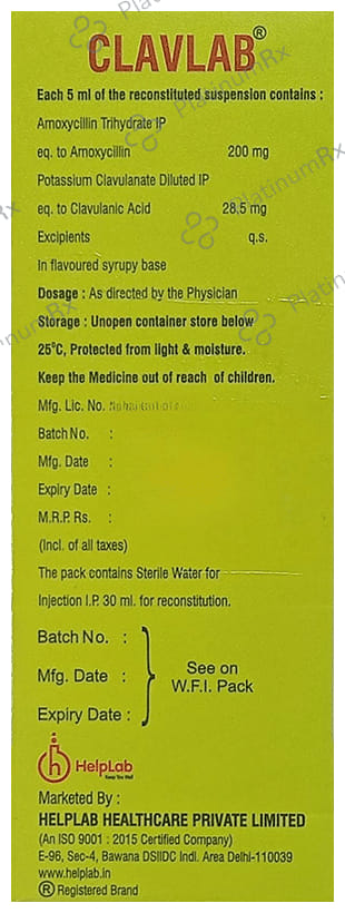 Clavlab Powder For Oral Suspension