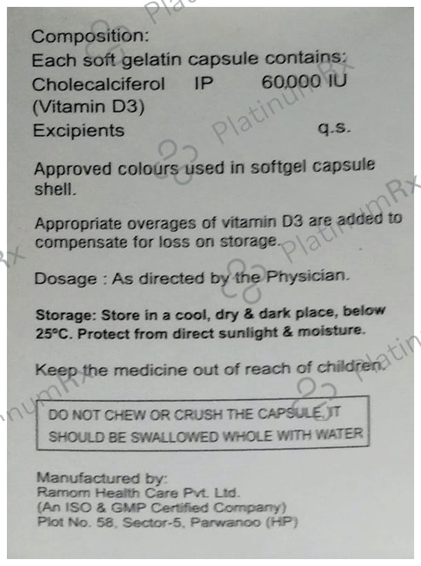Disu D3 60000IU Softgel Capsule 4s