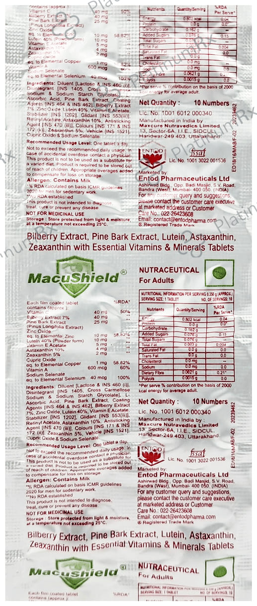 Macushield Tablet 10s