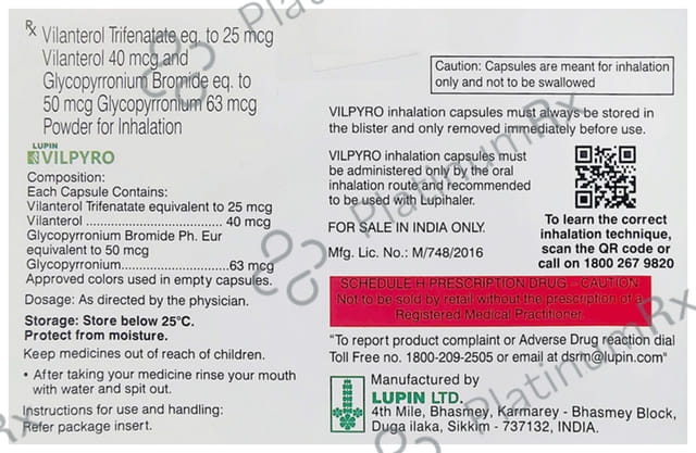 Vilpyro 63/40mcg Capsule 10s