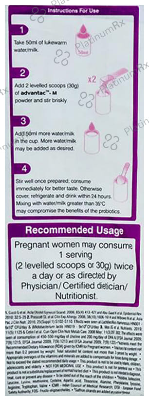 Advantac M Advance Nutrition Powder Kesar Badam 400gm