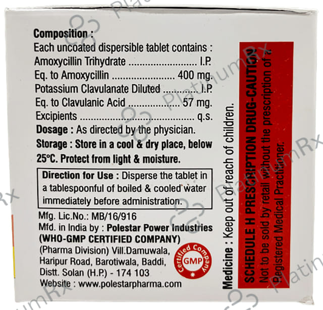 Amentoclav Kid 400/57mg Duo Tablet DT 10s
