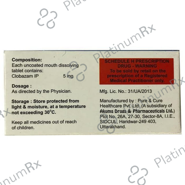 Adclobaz 5mg Tablet MD 10s
