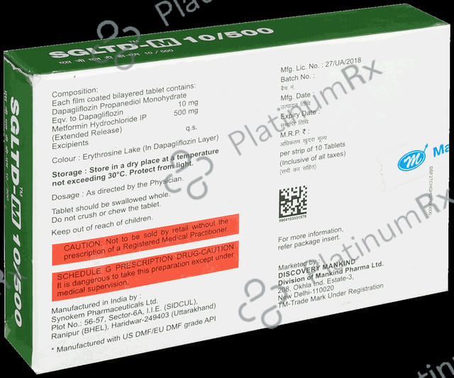 Sgltd M 10/500mg Tablet ER 10s