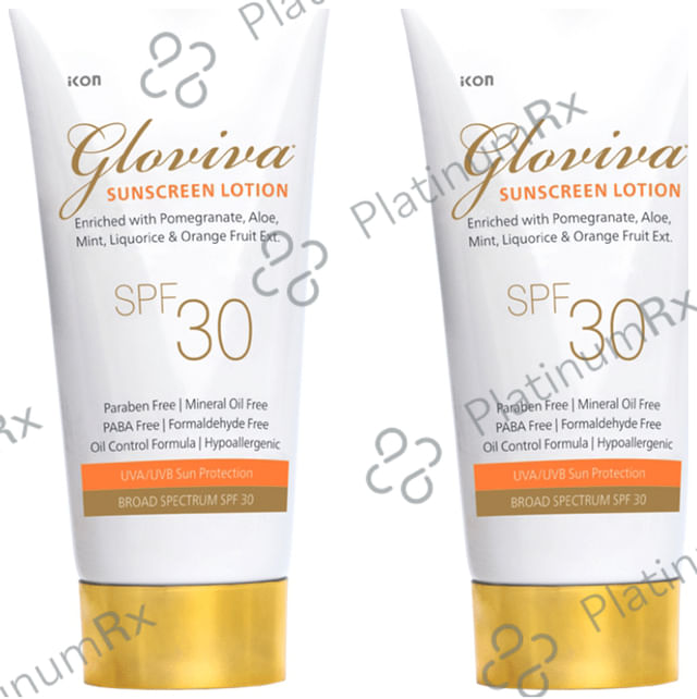 Gloviva SPF 30 Sunscreen Lotion (50ml Each) 2 Packs