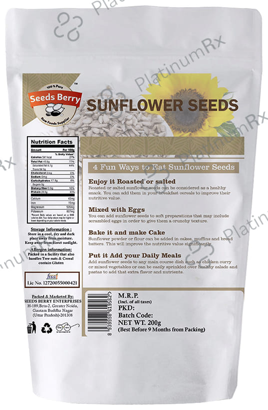 Seeds Berry Sunflower Seeds 200 gm