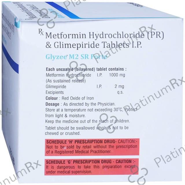 Glyzee M2/1000mg Forte Tablet SR 15s