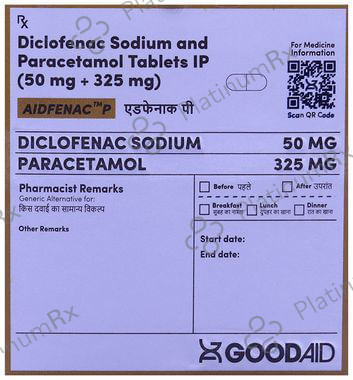 Aidfenac P 50/325mg Tablet 10s