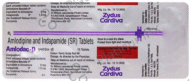 Amlodac D 5/1.5mg Tablet SR 10s