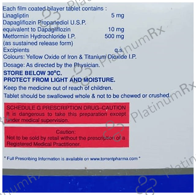 Linaxa DM 500/10/5mg Tablet SR 10s