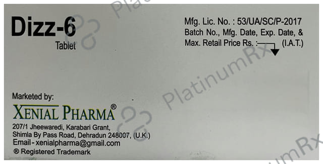 Dizz 6mg Tablet 10s