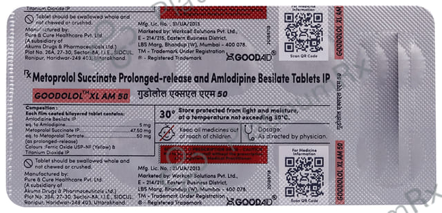 Goodolol XL AM 50mg Tablet 10s