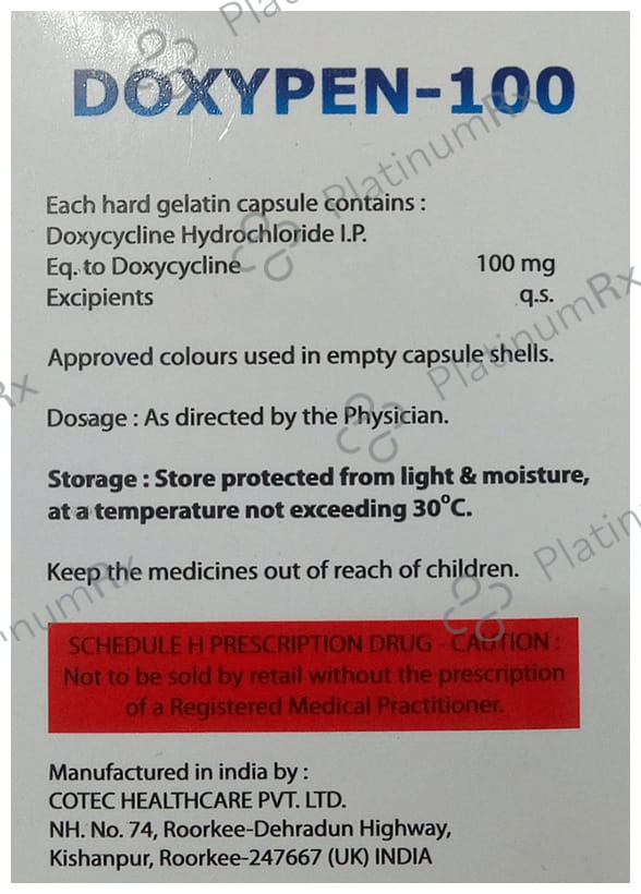 Doxypen 100mg Capsule 10s