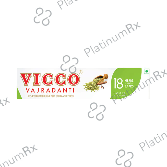 Vicco Vajradanti Ayurvedic Medicine for Healthy Gums and Teeth - Saunf 80 gm