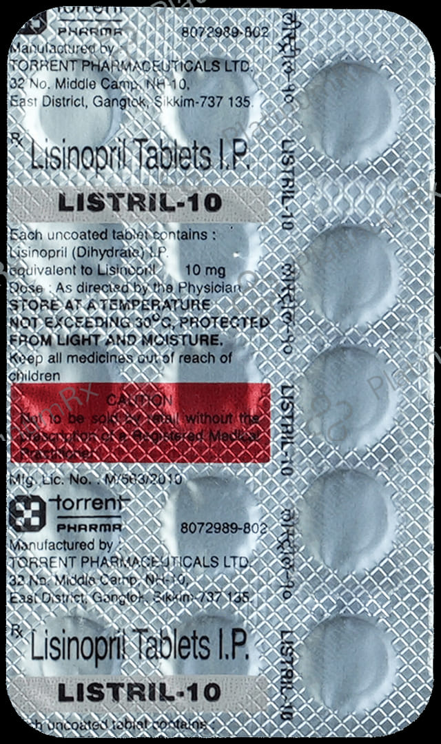 Listril 10mg Tablet 15s
