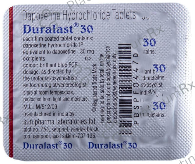 Duralast 30mg Tablet 4s