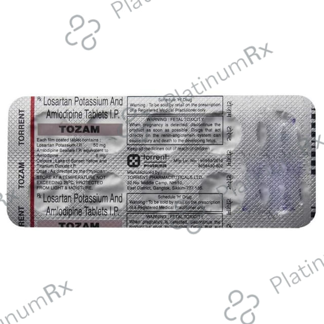 Tozam 5/50mg Tablet 10s