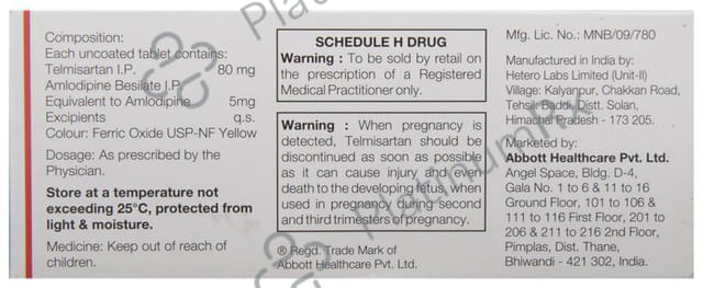 Telpres AM 5/80mg Tablet 10s
