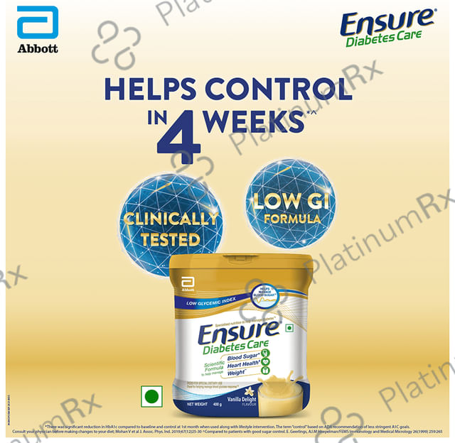 Ensure Diabetes Care Nutrition Powder Vanilla Delight 400gm