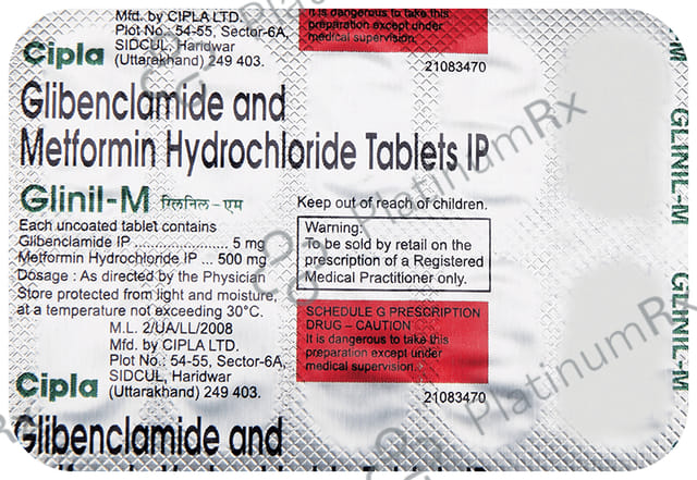 Glinil M 5/500mg Tablet 10s