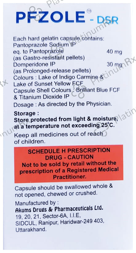 Pfzole DSR 30/40mg Capsule 10s