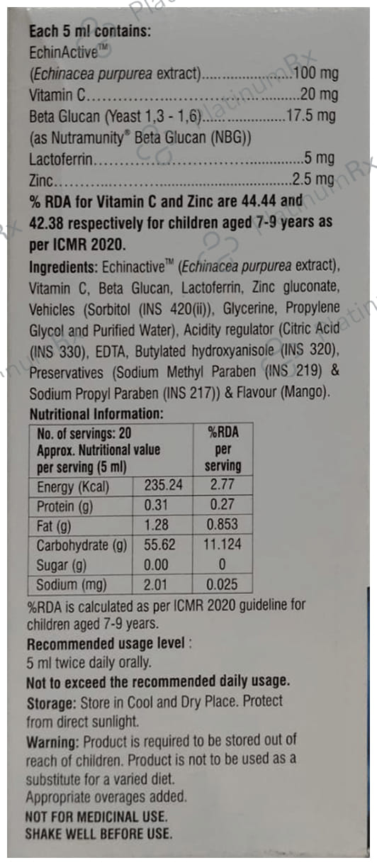 Sunmune Sugar Free Syrup