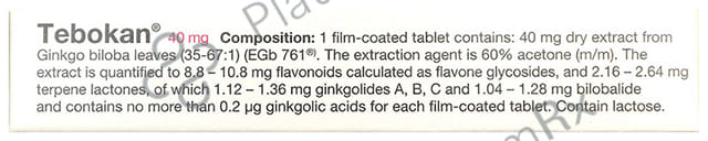 Tebokan 40mg Tablet 10s
