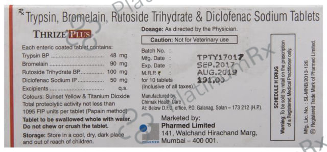 Thrize Plus 90/50/100/48mg Tablet 10s