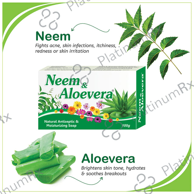 PIL Neem & Alovera Soap - Natural Antiseptic & Moisturizing Soap