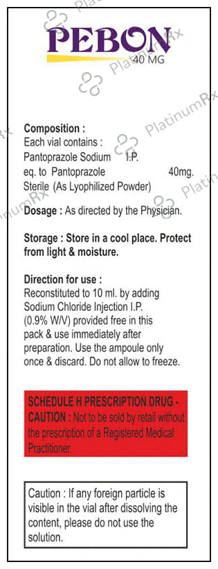 Pebon 40mg Injection
