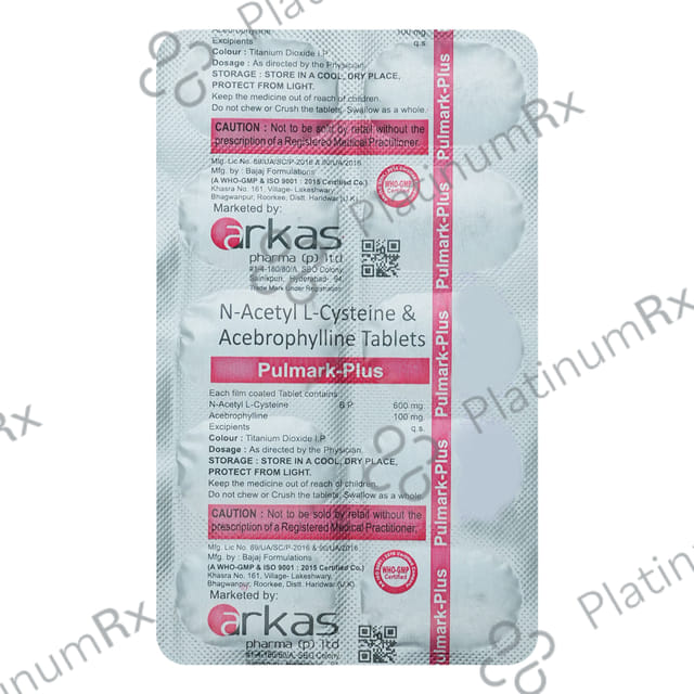 Pulmark Plus 100mg/600mg Tablet