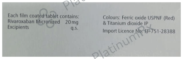 Xarelto 20mg Tablet 14s