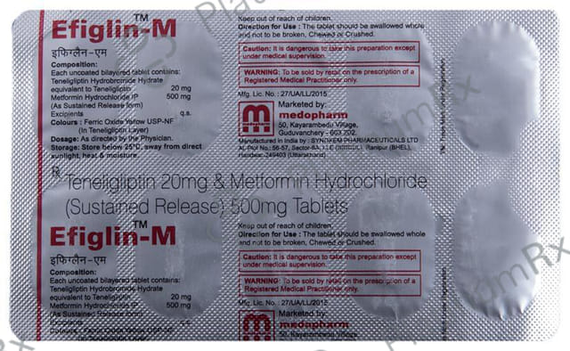 Efiglin M 500/20mg Tablet ER 10s