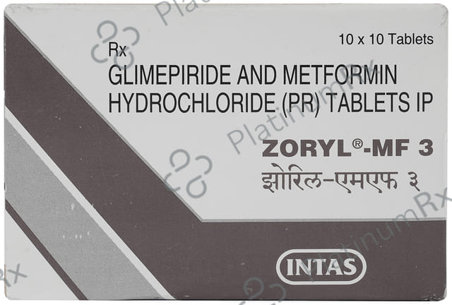 Zoryl MF 3/850mg Tablet 10s