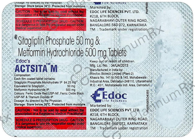 Actsita M 50/500mg Tablet 10s