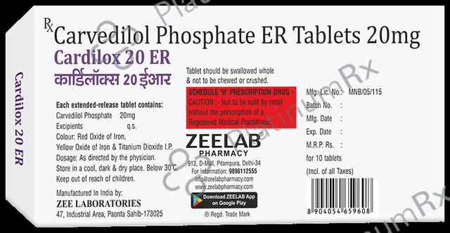 Cardilox 20 ER Tablet