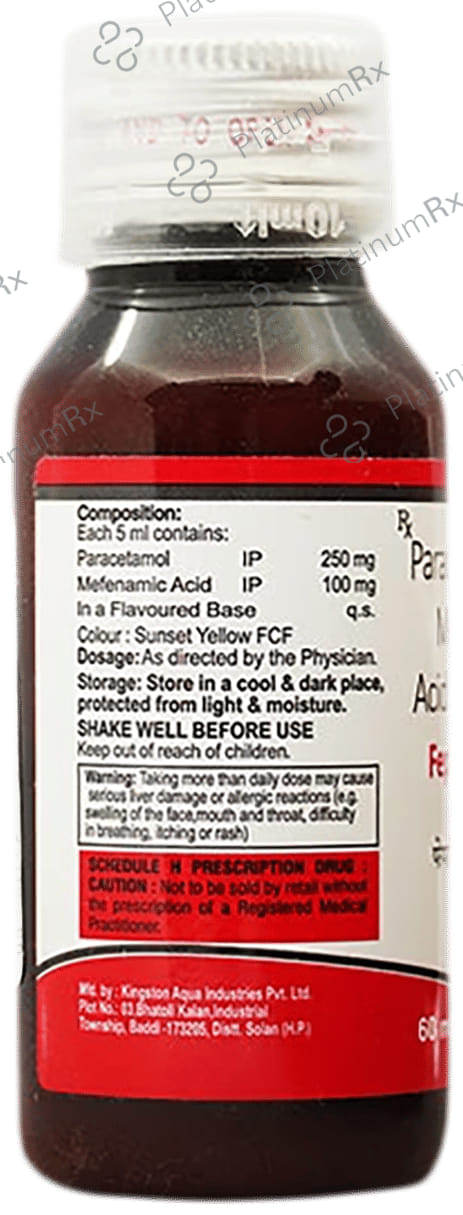 Fepanil Mef DS 100/250mg Orange Oral Suspension 60ml