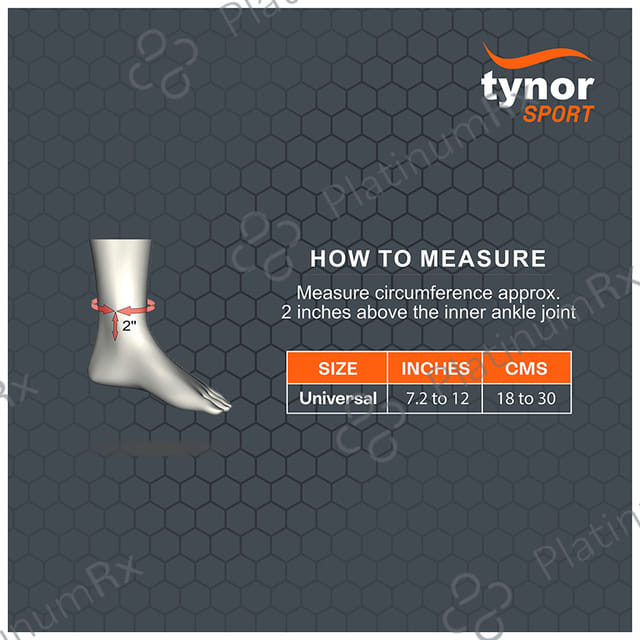 Tynor Ankle Support (Neo) Universal Orange & Black