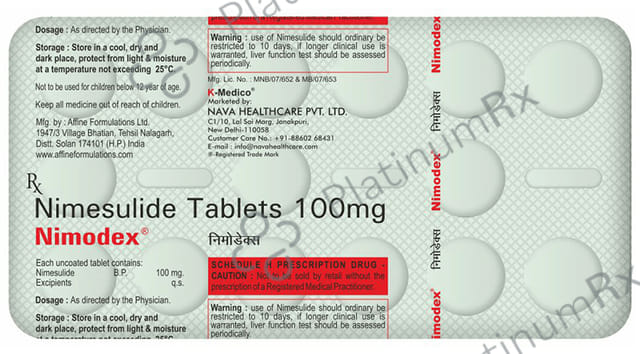 Nimodex 100mg Tablet 15s
